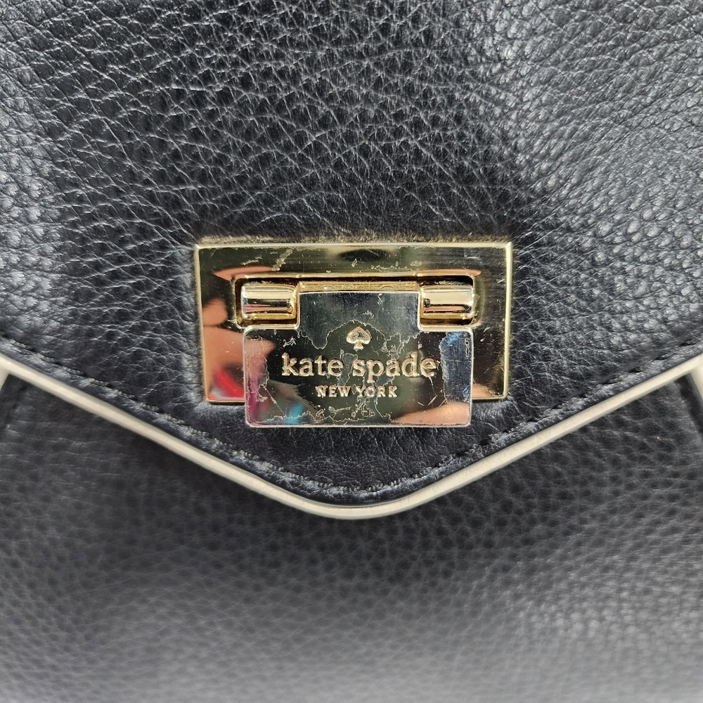 KATE SPADE PEBBLE LEATHER COLOR BLOCK SATCHEL - Picture 16 of 16